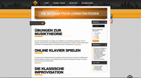 Theorie üben: Die Seite www.musikgrad.de